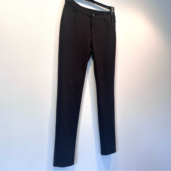 Women's MICHAEL Michael Kors Black Stretchy Skinny Mid-rise Pants, Size 4 - Picture 2 of 12